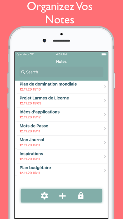 Screenshot #3 pour Bloc Note sécurisé