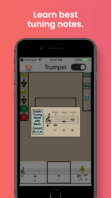 Trumpet Fingering & Tuning Screenshot