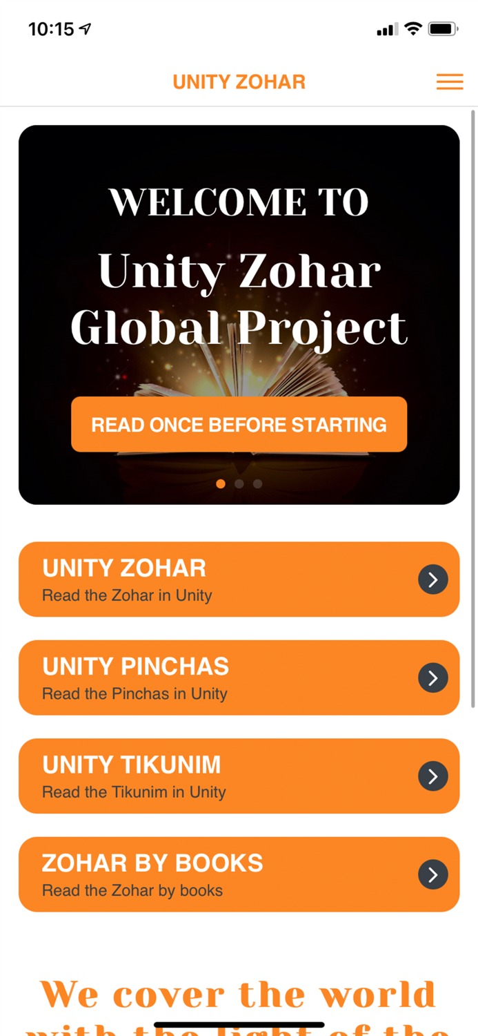 Unity Zohar App