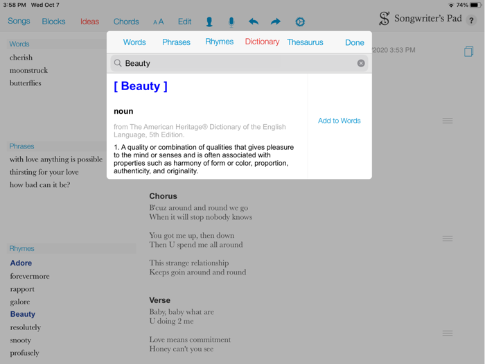 Songwriter Pad LE-Songwriting