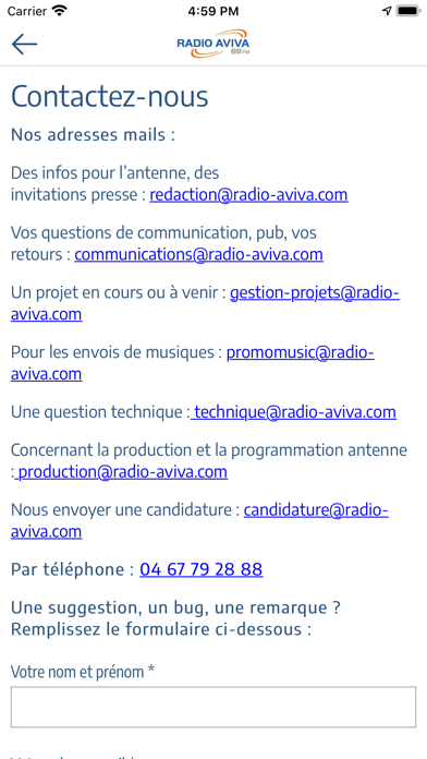 Radio Aviva Screenshot