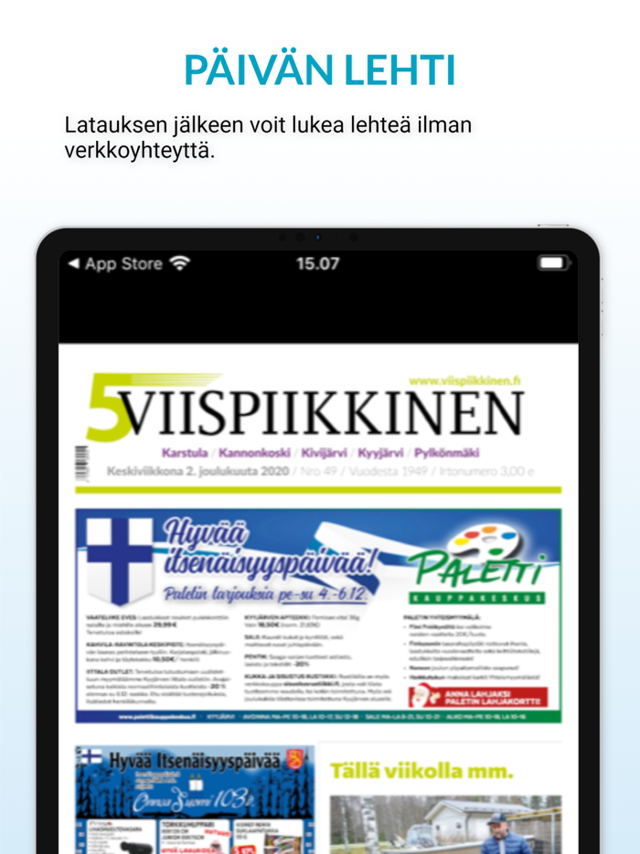 Viispiikkinen päivän lehti