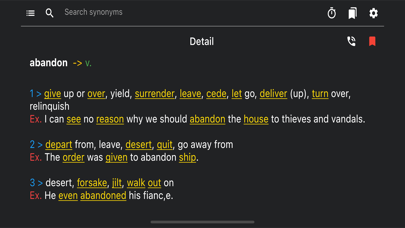 A-Z Synonyms Dictionary Screenshot