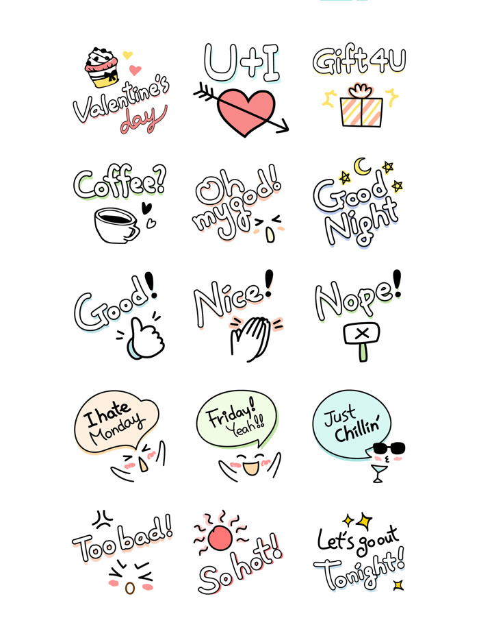 Whats up doodle stickers