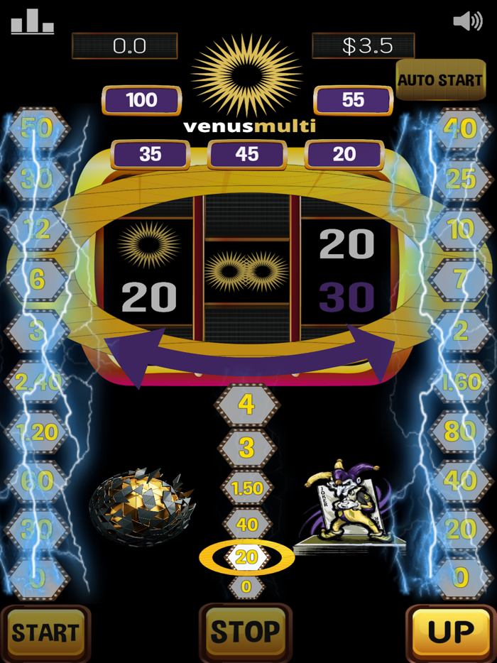 Venus multi slot machine suns