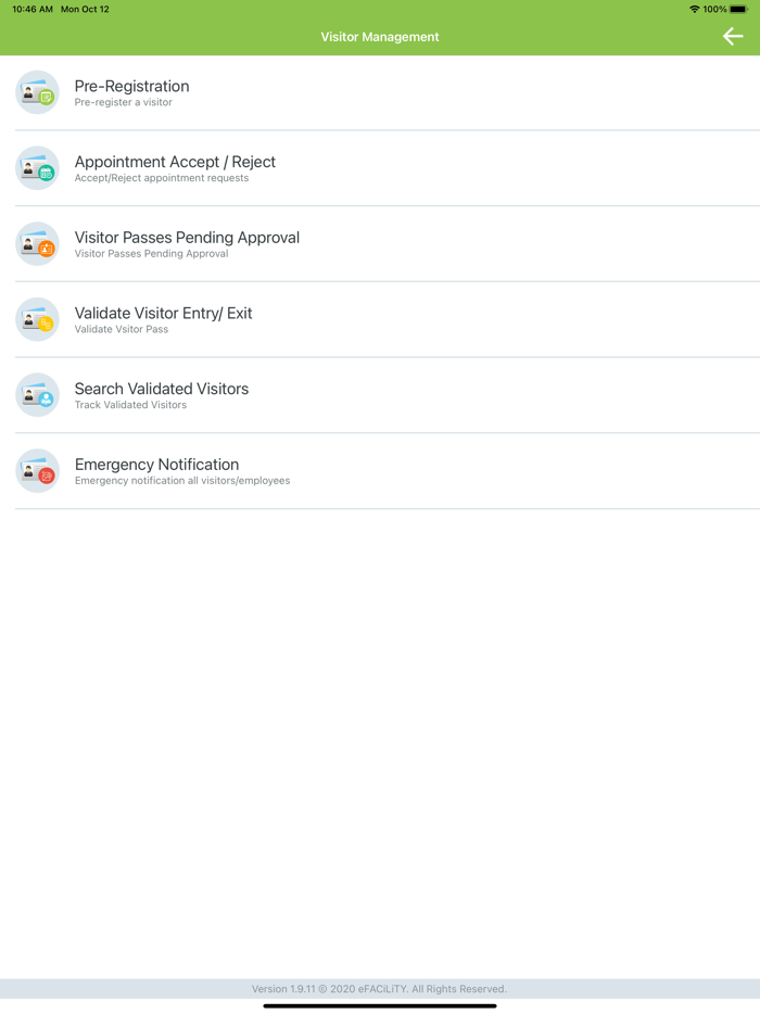 eFACiLiTY® Smart Facility App