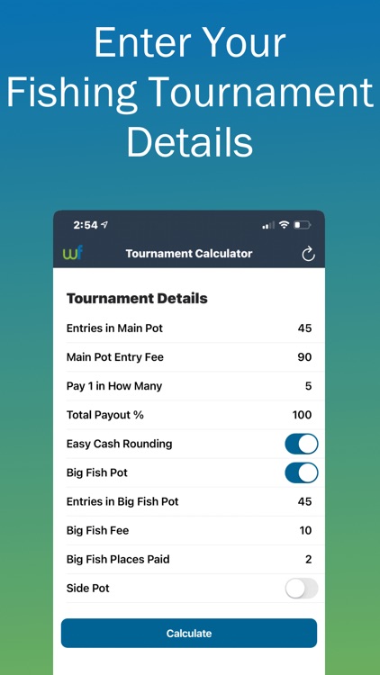Weighfish Tournament Calc