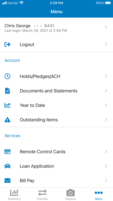 Marin County FCU Screenshot