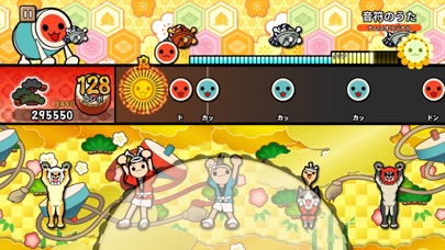 Screenshot from Taiko no Tatsujin Pop Tap Beat