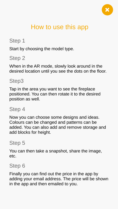 AR Outdoor Fireplace Designer Screenshot