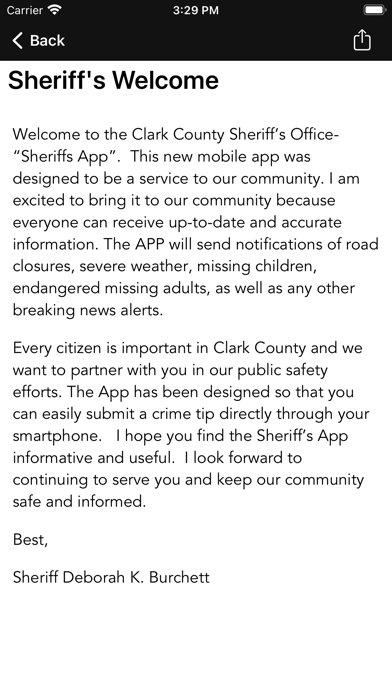 Clark County Sheriff's Office screenshot 2