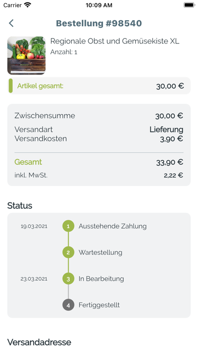 Regio-Delivery Screenshot