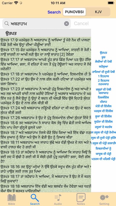 Punjabi English Audio Bible Screenshot