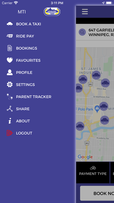 Unicity Taxi Winnipeg Screenshot