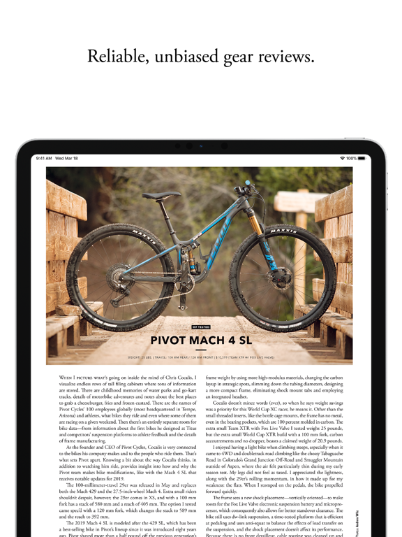 Mountain Flyer Magazine iPad screenshot 6 - Sports app