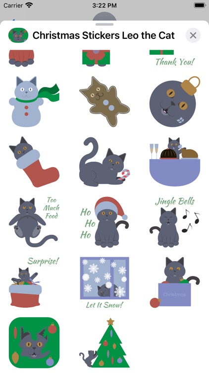 Christmas Stickers Leo the Cat