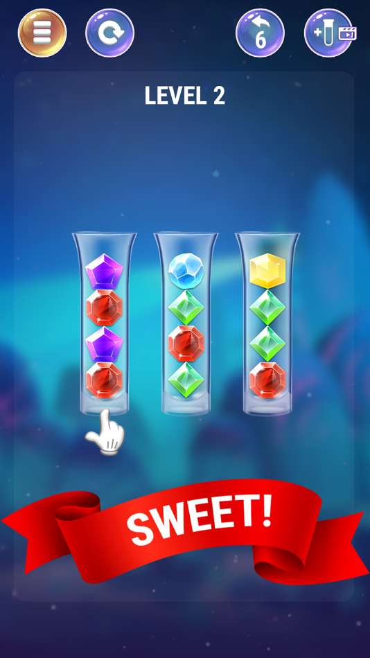 #5. Gem Sort IQ Ball Color Puzzle (iOS) By: DONSON TECH CO.,LTD