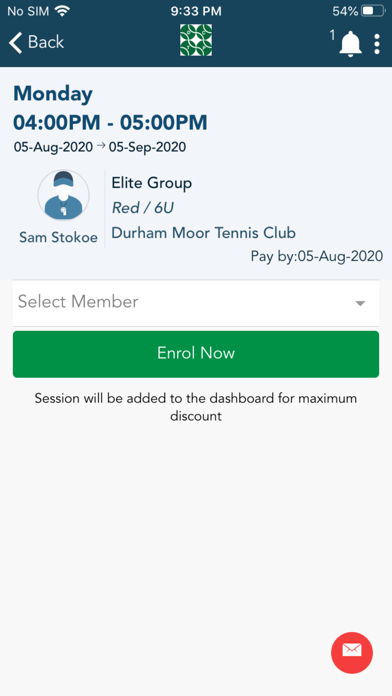 Durham Community Tennis Screenshot