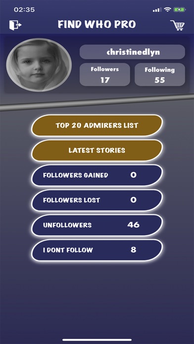Screenshot #1 pour FindWhoPro Stats For Instagram
