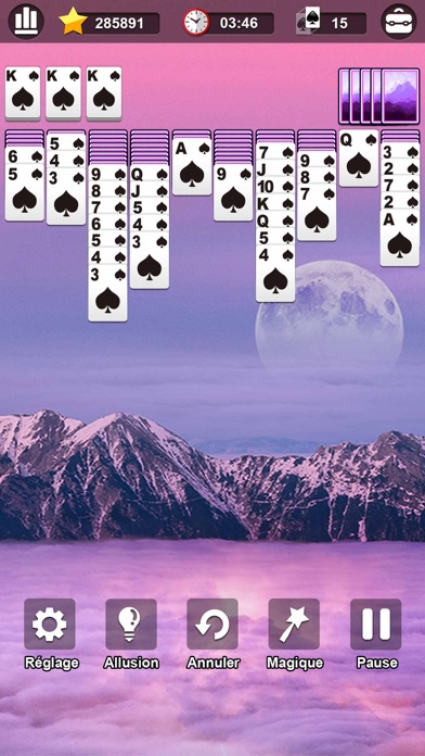 Screenshot #2 pour Classic Spider Solitaire．