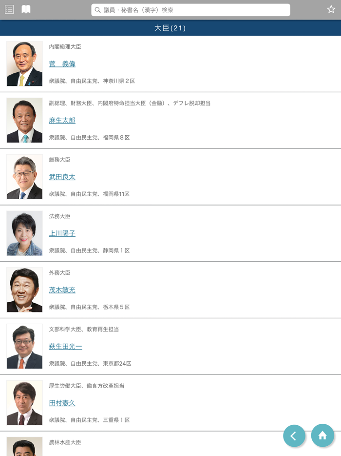 国会議員要覧 令和2年11月版