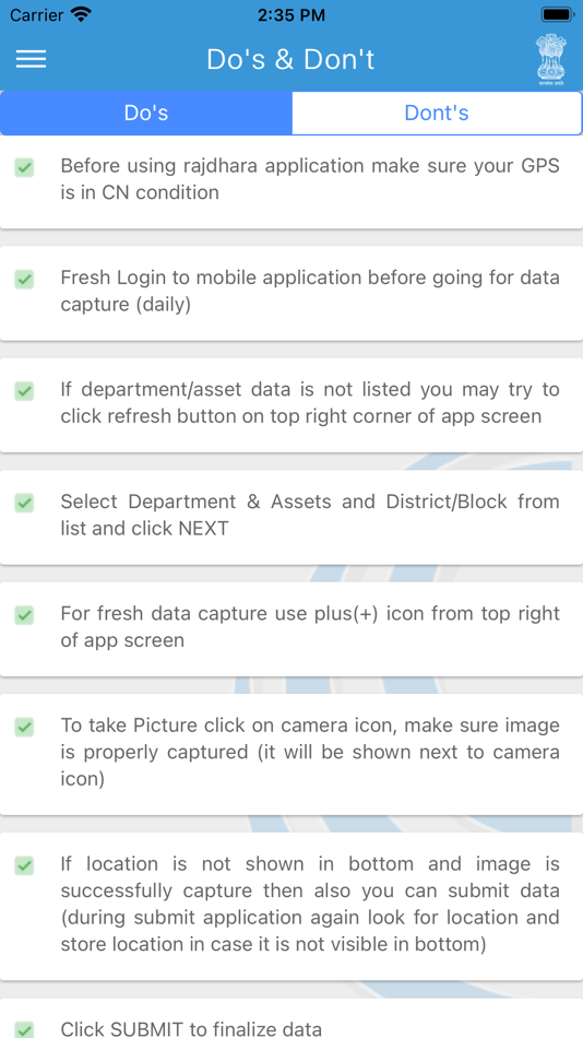 #5. Rajdharaa Survey V2 (iOS) Podle: RajCOMP Info Services Ltd.