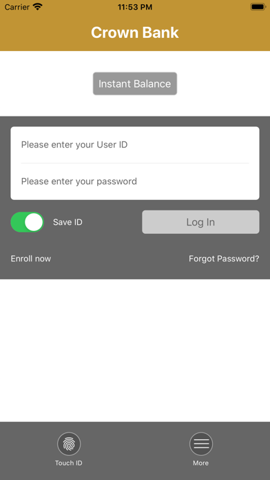 Crown Bank on the Go Screenshot