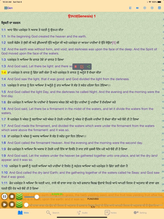 Screenshot #5 pour Punjabi English Audio Bible