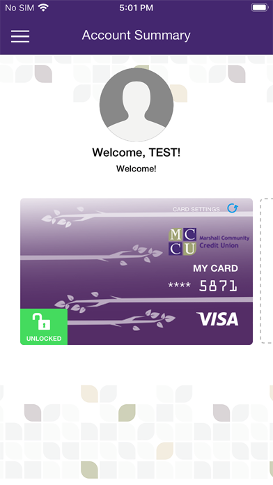 MCCU Cards Screenshot