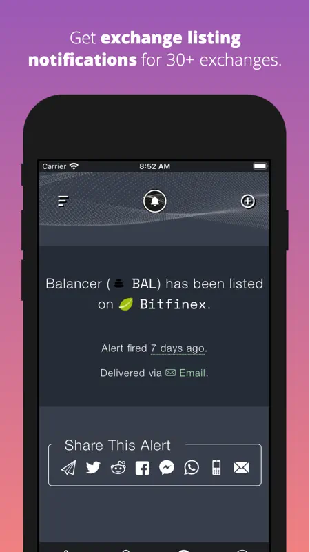 Cryptocurrency Alerting screenshot 4 of 9