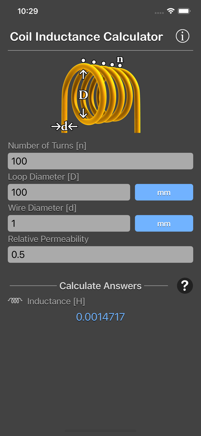 Coil Inductance Calculator
