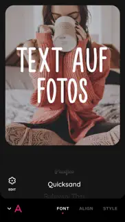 font candy mit text auf bilder iphone bildschirmfoto 4