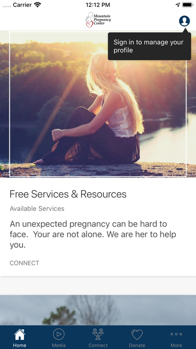 Mountain Pregnancy Center Screenshot