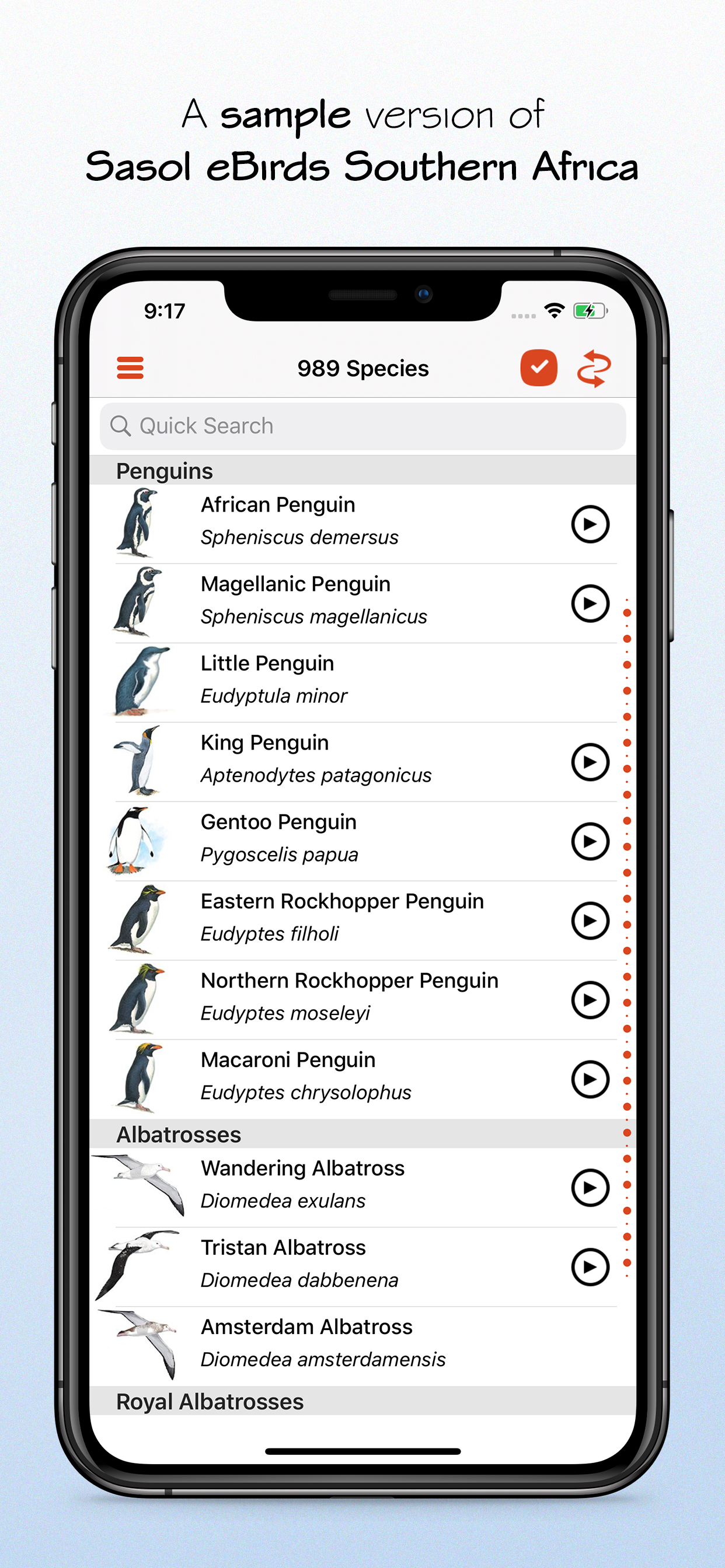 Sasol eBirds South Africa LITE