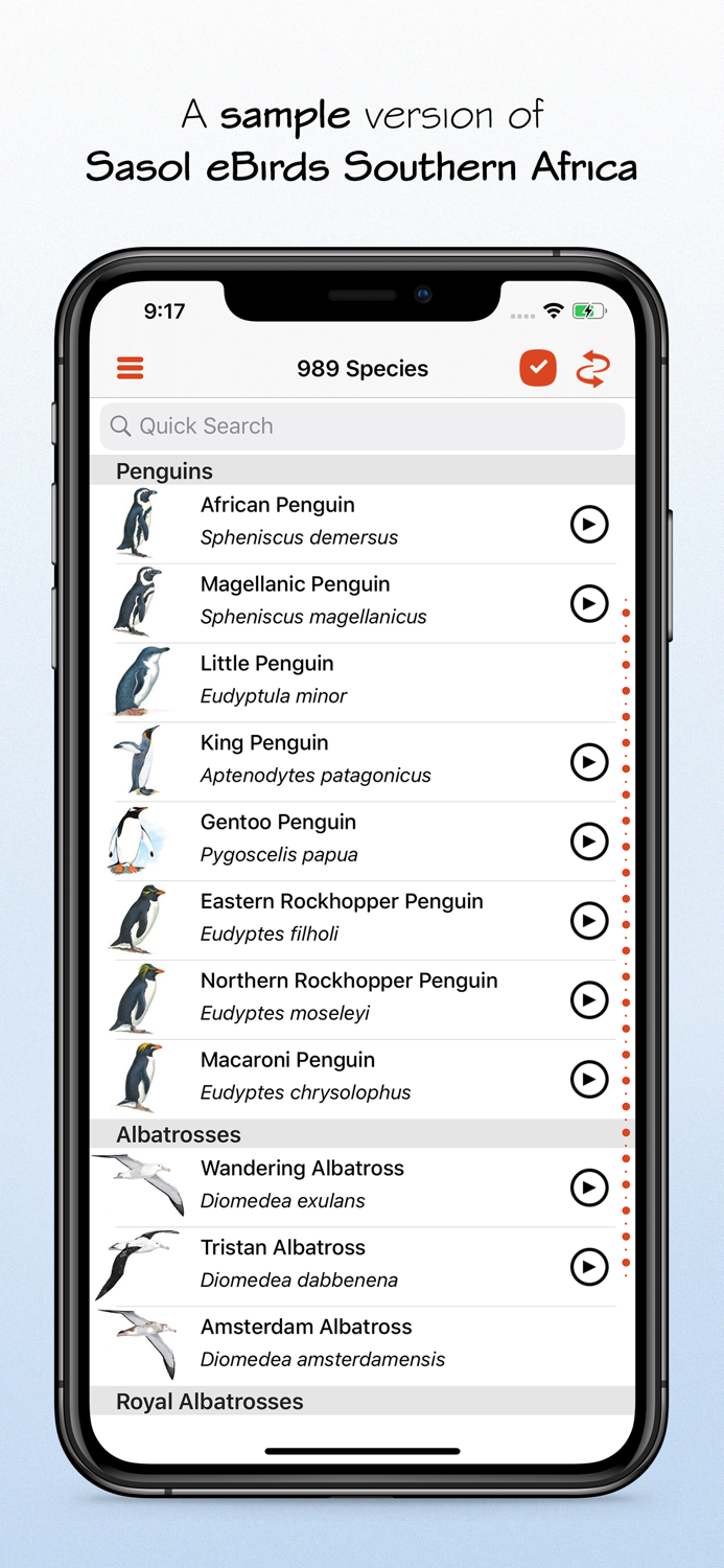 Sasol eBirds South Africa LITE