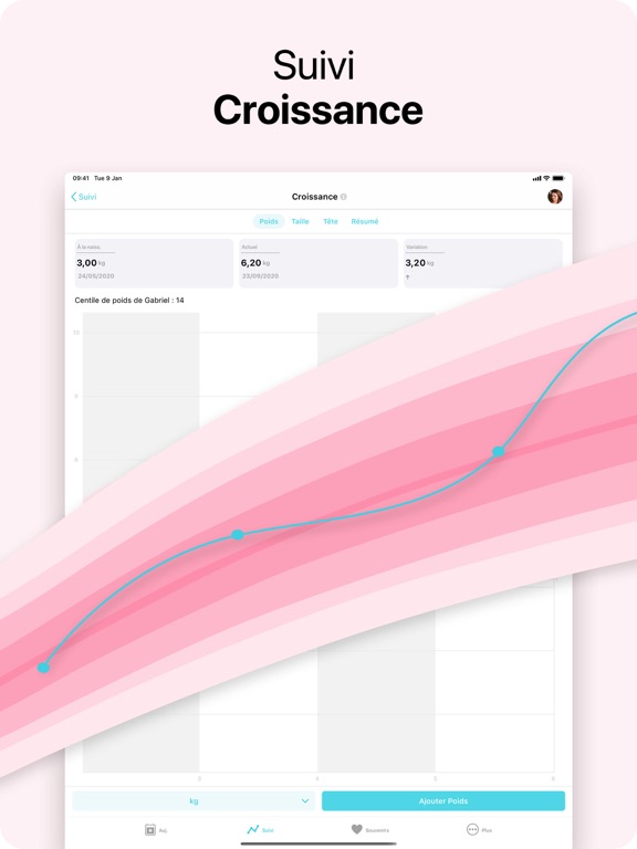 Screenshot #5 pour Bébé + | Suivi de croissance