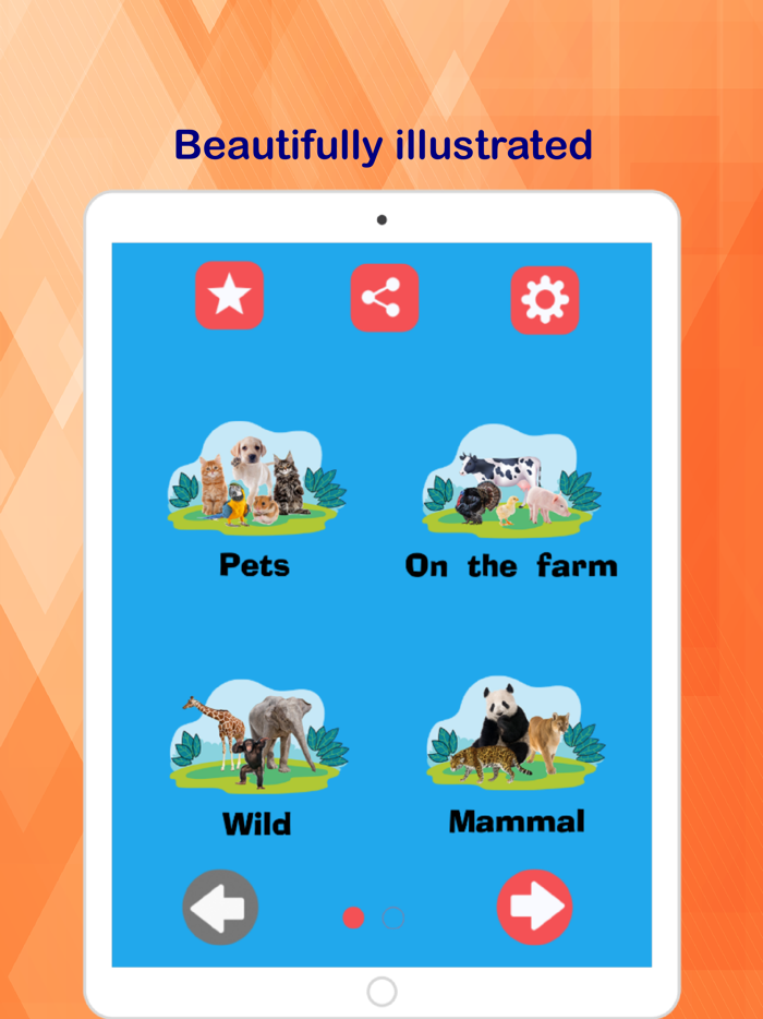First words animal for kids