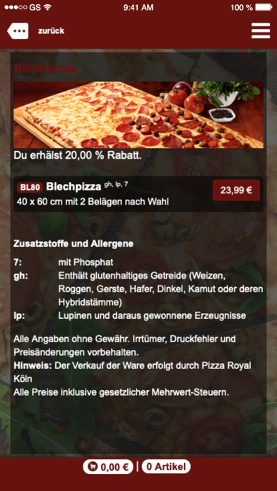 Pizza Royal Köln Screenshot