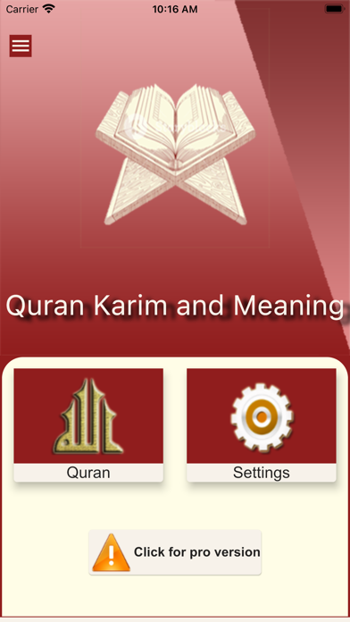 The Holy Quran and Means Screenshot