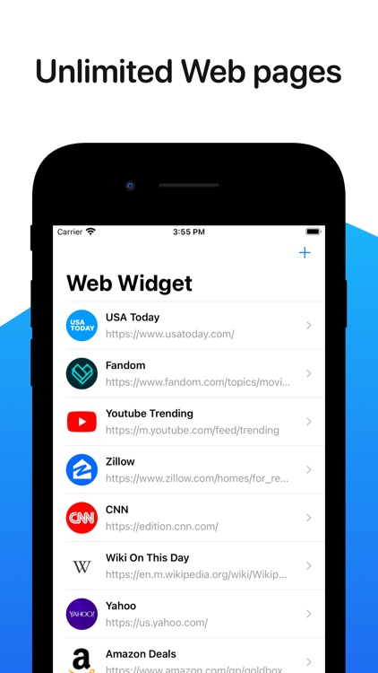 Web Widget: Webpage screenshot