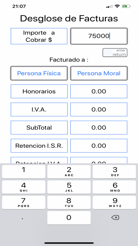 #6. DesgloFactu (iOS) By: HUGO RENE GARCIA