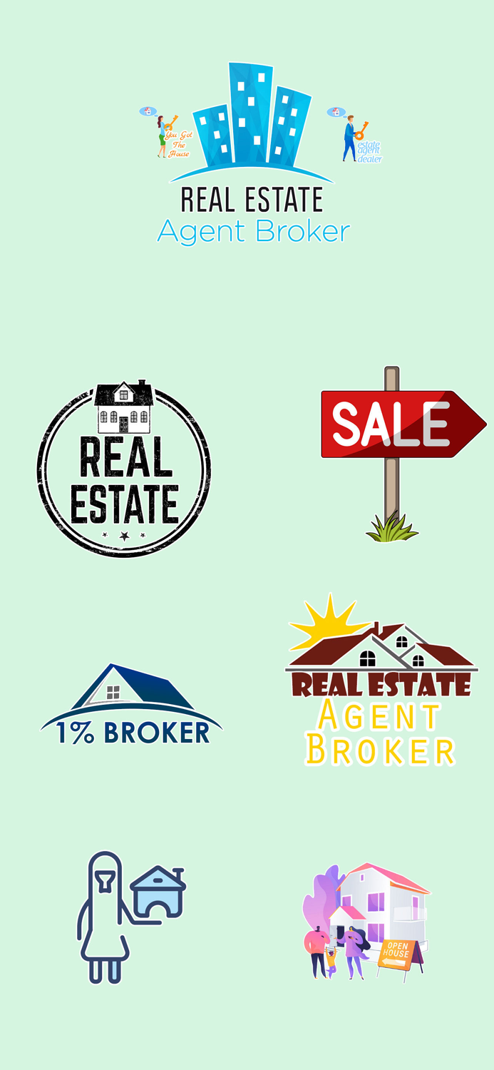 Estate Agent Broker Stickers
