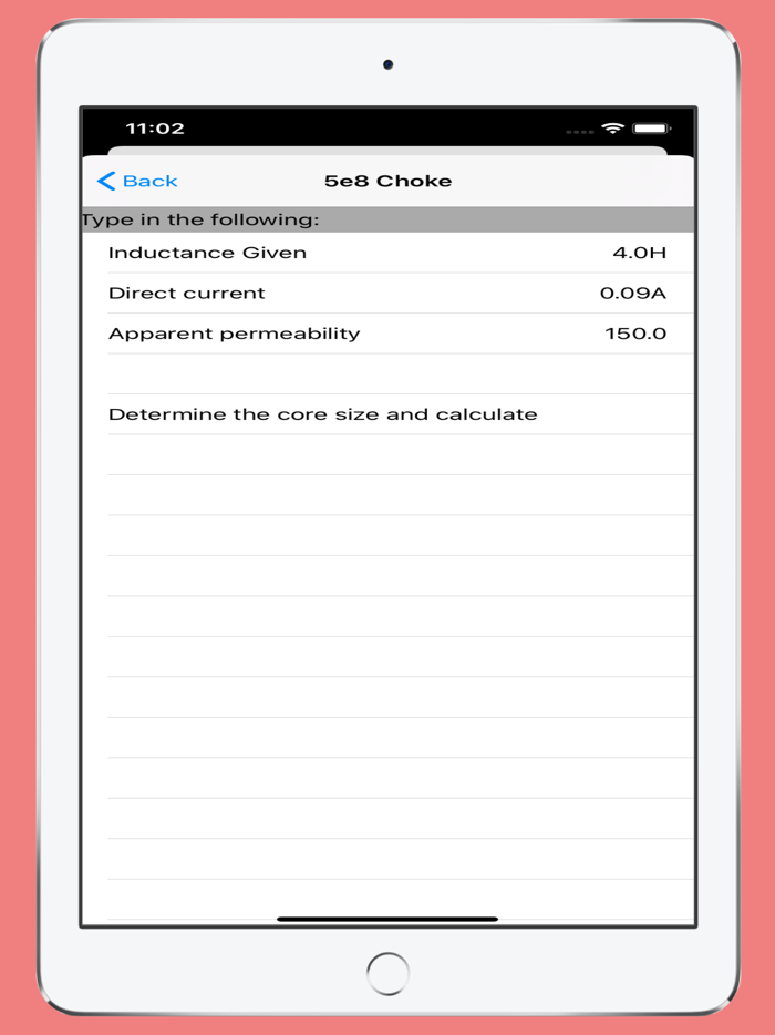 Delatsch Choke Calculator