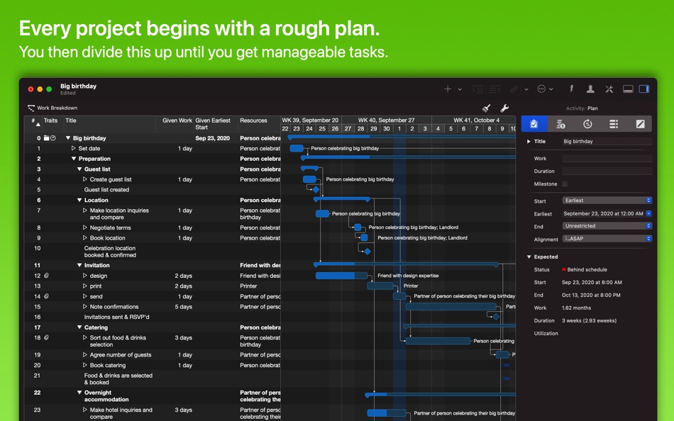 #1. Merlin Project Express - Gantt (macOS) 由: ProjectWizards