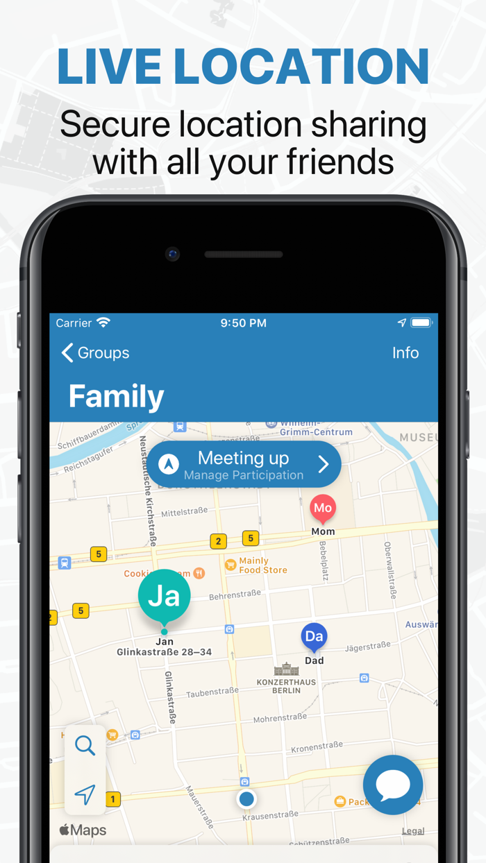 TICE Friends Location Sharing