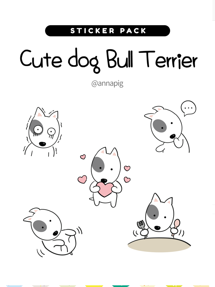 Cute dog Bull Terrier