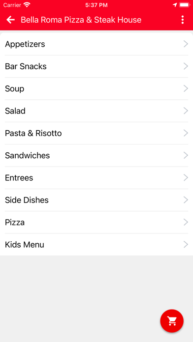 Bella Roma Pizza & Steak House Screenshot