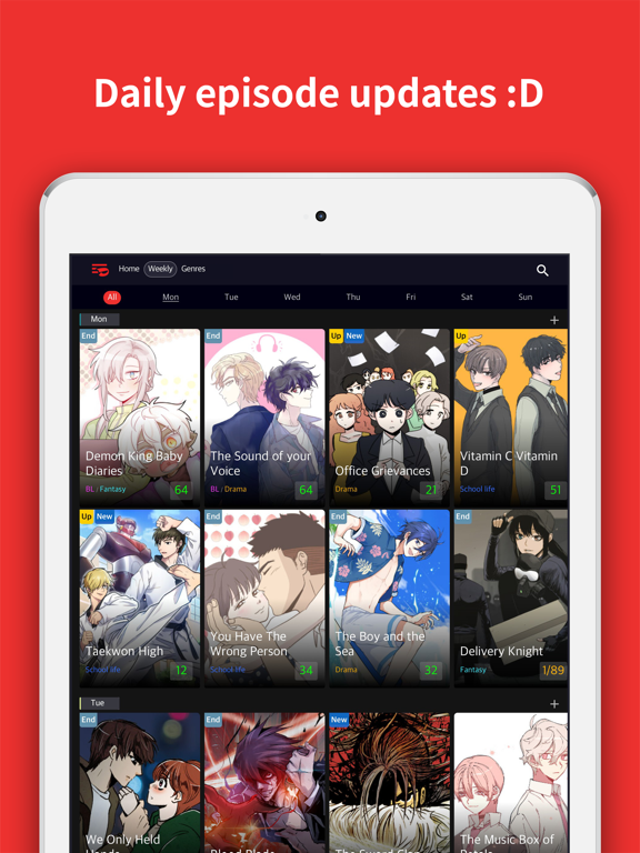 Toomics - Unlimited Comics iPad screenshot 3 - Entertainment app