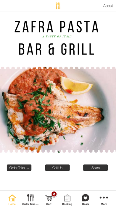 Zafra Pasta Bar & Grill Screenshot