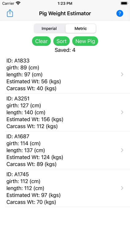 Pig Weight Estimator